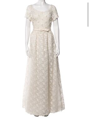 Valentino Ivory Lace Maxi Skirt